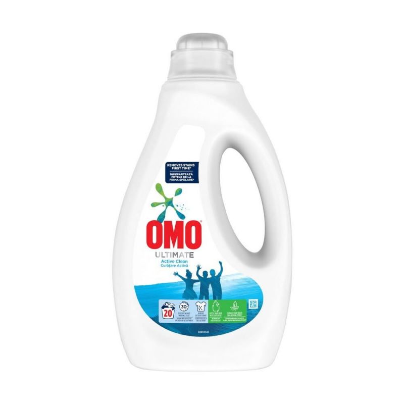 Detergent de rufe lichid Omo Ultimate Active Clean 1l 20 spalari