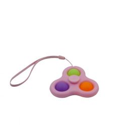 Jucărie tactilă pentru reducerea stresului Spinner eMazing - Fidget Toy, model Simple Dimple, 7 cm, culoare roz