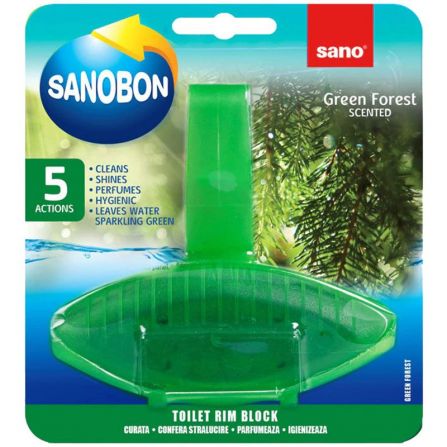Odorizant solid Sano pentru vasul toaletei, Bon Green Forest, 55g