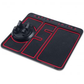 Suport auto eMazing 4 în 1 pentru bord, universal, pentru tabletă și GPS, cu rotire 360grade și afișare a numărului de telefon, în culoarea neagră