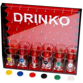 Joc pentru adulti Drinko, eMazing, potrivit pentru petreceri, interactiv și destinat până la 6 jucători. Include pahare de shot și are dimensiunile 25.5 x 6.7 x 27.5 cm, culoarea roșie.
