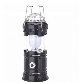 Lanternă pliabilă de camping Magic cool cu ​​lampă disc și USB  eMazing, Lanterna, Felinar, 6 LED + 1 W + 3C culori, Negru