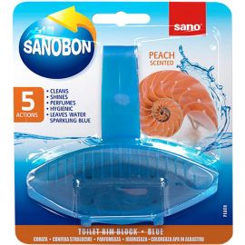 Odorizant solid Sano pentru vasul toaletei, Bon Blue Peach, 55g