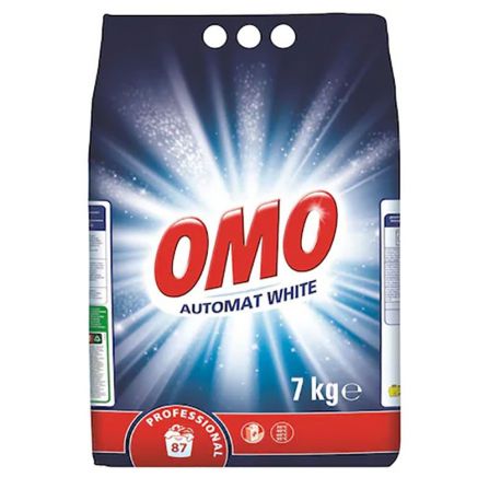 Detergent automat Omo Professional, rufe albe, 7Kg, 87 de spalari