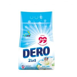 Detergent de rufe pudra Dero 2in1 Iris Alb, 6kg, 60 spalari