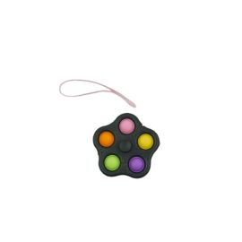 Jucarie Simple Dimple eMazing, tip Fidget Toy Spinner cu 5 Bule, antistres, Design Multicolor/Negru