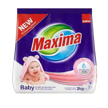 Detergent rufe pudra Sano Maxima Baby 2Kg