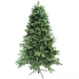 Brad artificial de craciun, eMazing pentru interior/exterior, inaltime 210 cm, diametru 138 cm, 858 ramuri, suport metalic inclus
