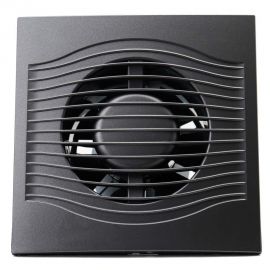 Ventilator baie SLIM 4C Ø100, Super Silent, Clapeta antiretur, Motor Long Life 40000h, Debit 90mc/h, Dark Gray Metal