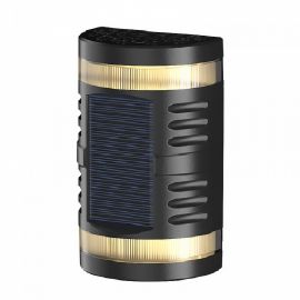 Felinar solar cu LED ornamental, iluminare dubla eMazing, rezistent la apa IP65, 1.2V, 600mAh, dimensiuni 15.1 x 9 x 6 cm, plastic ABS, nuanta alba calda