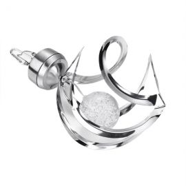 Corp iluminat exterior solar rotativ RGB pentru curte sau terasa eMazing, design spiral, activare prin vant, 35x5.5 cm, protectie umiditate, 2V, 600mAh, lumina variabila