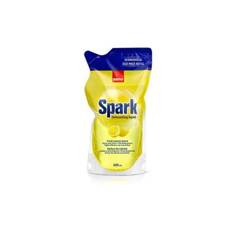 Detergent Vase Sano Spark Lemon Rezerva 500 ml