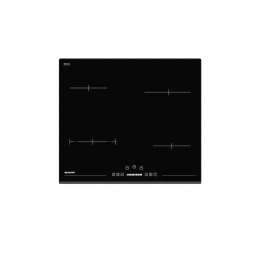 Plita vitroceramica Sharp KH-6V08BS00, Electrica, 4 zone de gatit, neagra