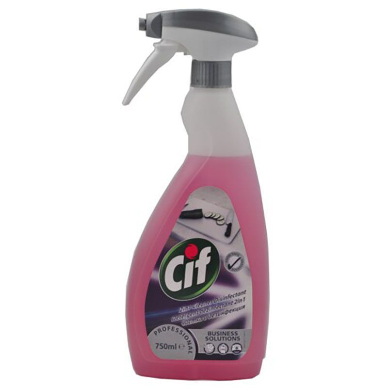Detergent Lichid CIF Profesional Dezinfectant 2 in 1, 750 ml, cu pulverizator