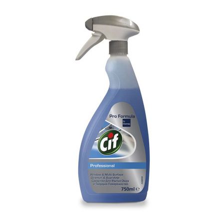 Detergent concentrat pentru geamuri si otel inox Cif Professional 750ml