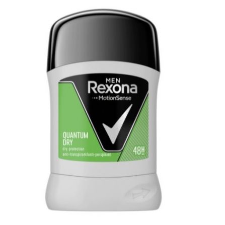 Deodorant antiperspirant stick Rexona Quantum pentru barbati, 50 ml