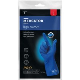 Manusi de protectie groase, rezistente chimic, din nitril concepute pentru profesionisti MERCATOR high protect Bleumarin, L o pereche