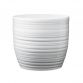 Ghiveci ceramica, Bergamo Pure diametru 21 cm, alb lucios