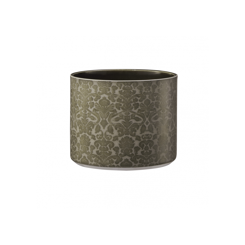 Ghiveci ceramica, Las Vegas Ornaments diametru 13 cm, ornament maro