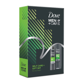 Set Dove Men+Care Self Care Extra Fresh: Antiperspirant spray, 150 ml + Gel de dus, 250 ml