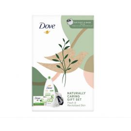 Set Dove Naturally Refreshing: Puf de baie + Sapun Crema Go Fresh Touch, 90 g + Gel de dus, 250 ml