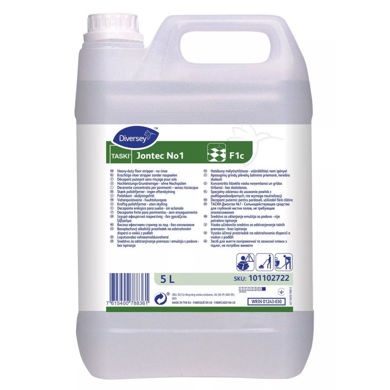 Decapant puternic pentru pardoseli, TASKI Jontec No.1 - utilizabil fără clătire 5L