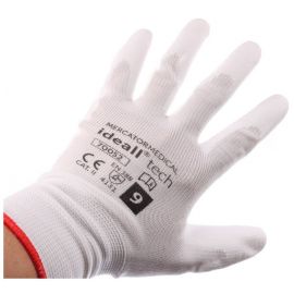 Manusi de protectie si de lucru Ideall Tech 70051, albe, masura 9