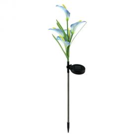 Lumină Solară LED eMazing, Model Crin cu 5 Flori, 75 cm Înălțime – Accesoriu Decorativ pentru Grădină