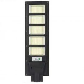 Lampa solara stradala,  eMazing, cu telecomanda, senzor de miscare si lumina, suport prindere, 240 LED-uri, IP65, ABS, 12AH, 250W, temperatura culoare 6500K, 70x18.8x5 cm, autonomie 10-12 ore, negru
