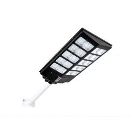 Lampa solara stradala eMazing, cu telecomanda, senzor de miscare si lumina, suport prindere, 800 LED-uri, IP65, ABS, 25AH, 500W, temperatura culoare 6500K, 67.6x34.8x7.2 cm, autonomie 10-12 ore, negru
