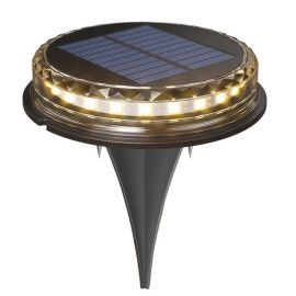 Lampa solara LED tip spot pentru gradina eMazing, 8 LED-uri, material ABS si Policarbonat, baterie 1.2V, 600mah, 12 x 13.5 cm, alb cald, 4 buc