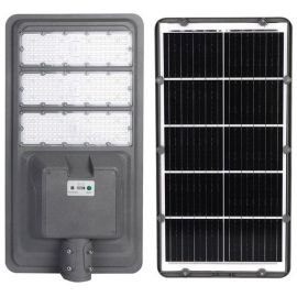 Lampa solara stradala eMazing, IP65, senzor de lumina, 306 LED-uri SMD, 3000 lm, panou 40W, putere 300W, autonomie 12-16 ore, telecomanda, montare prin fixare, pentru strada sau gradina, finisaj mat, material ABS, 70.3 x 36.5 x8.7 cm, lumina alb rece, gri