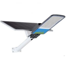 Lampa solara stradala eMazing, IP66, senzor de lumina, 240 LED-uri SMD, 3200 lm, panou 35W, putere 400W, autonomie 12-16 ore, telecomanda, montare prin fixare, pentru strada sau gradina, finisaj mat, material ABS, 49 x 21 x 5.5 cm, gri