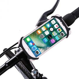 Suport Telefon eMazing pentru Bicicleta, Motocicleta, Trotineta,  din Silicon 4-7 inch, Negru