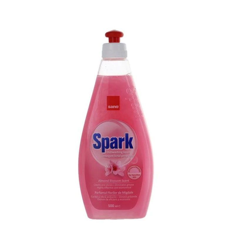 Detergent vase Sano Spark cu parfum delicat de migdale 500ml