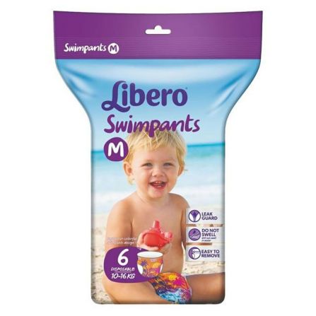 Scutece chilot Libero Swimpants pentru inot Medium 10-16 kg, 6 buc