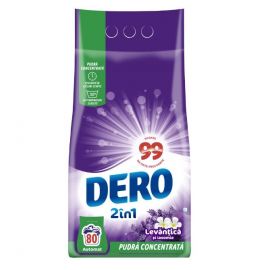 Detergent de rufe pudra Dero 2in1 Levantica si iasomie, 6 kg, 80 spalari